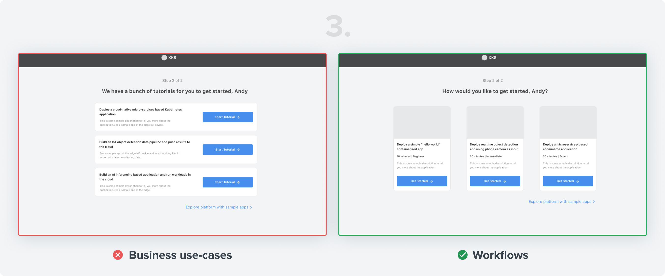 Onboarding options